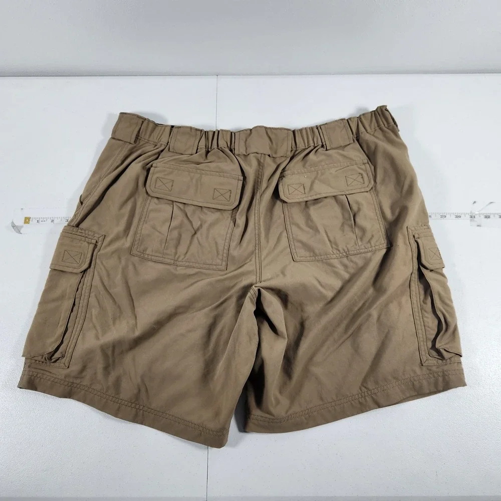 Duluth Trading Co Mens Brown Nylon Cargo Shorts 2XL  Workwear Outdoor Hiking‎